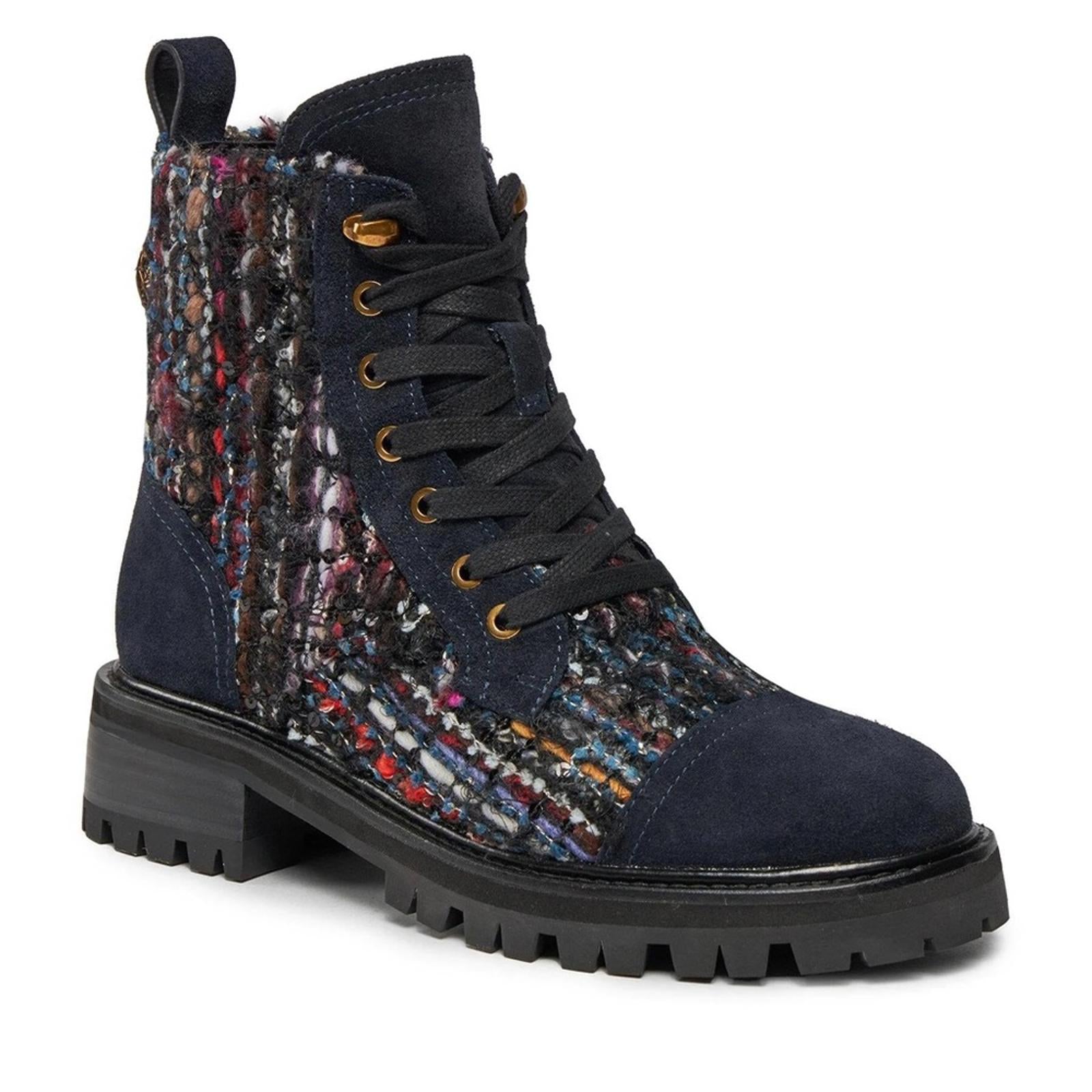 Kurt Geiger London Kensington Lace-Up Combat Boots, Size 35.5 New in Box