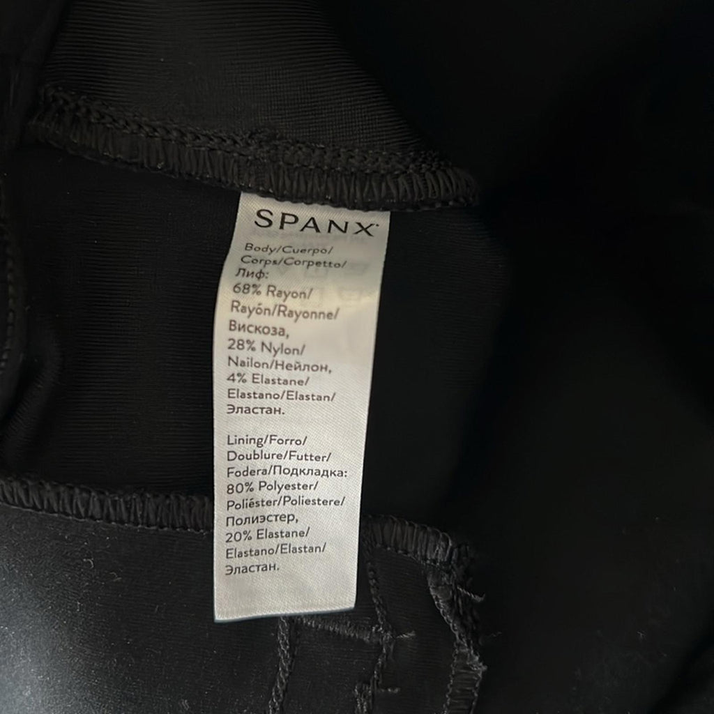 Spanx Black Ponte Straight Leg Stretch Pull-On Pants, Size XL NEW w/Tag $138