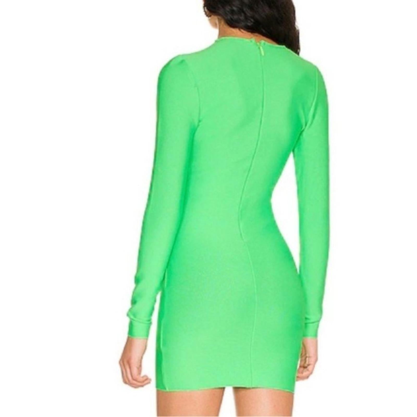NWT Superdown REVOLVE Sasha Bandage Mini Dress in Bright Green Size XXS