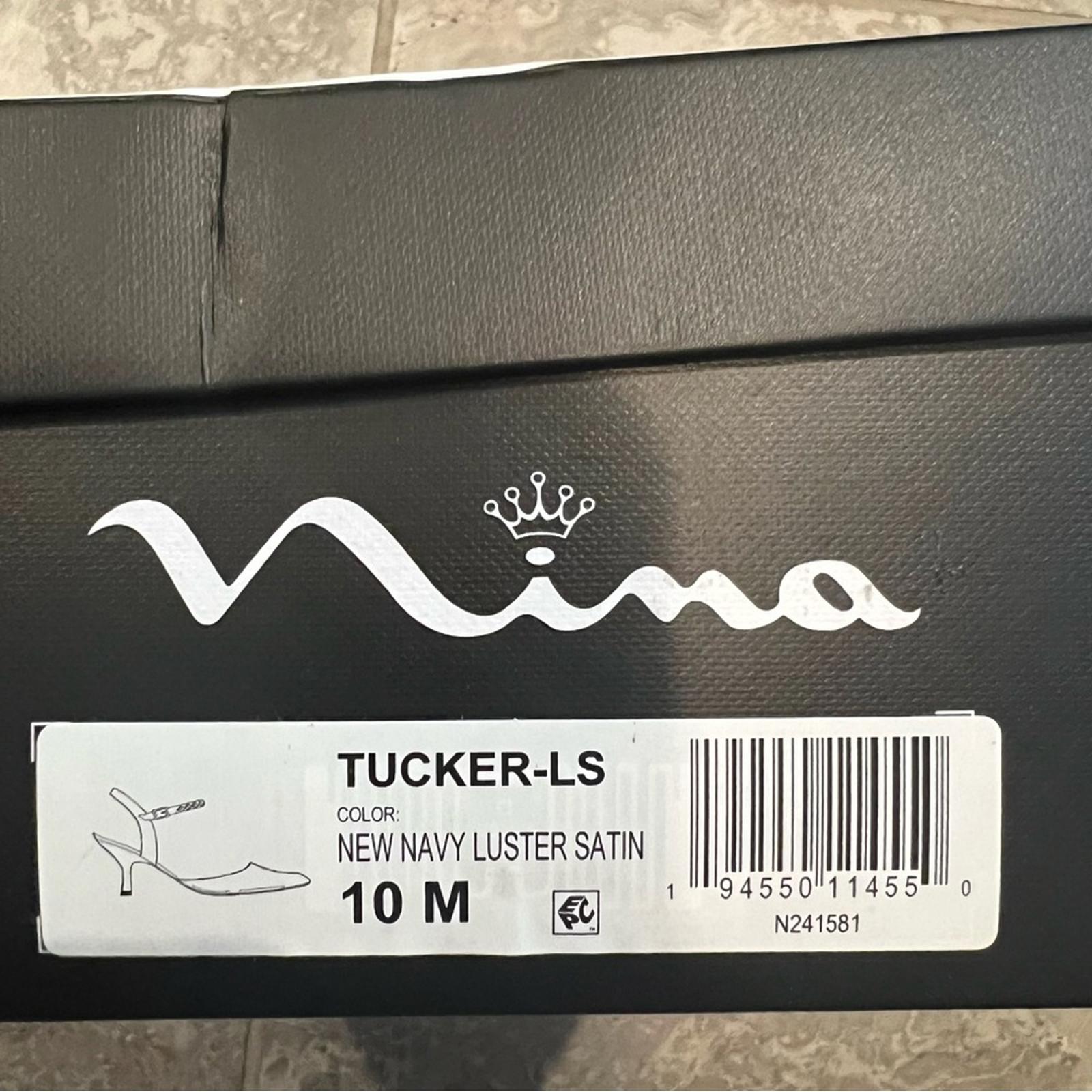 NEW Nina Tucker Crystal Dress Pump, New Navy Luster Satin Size 10M (New in Box)