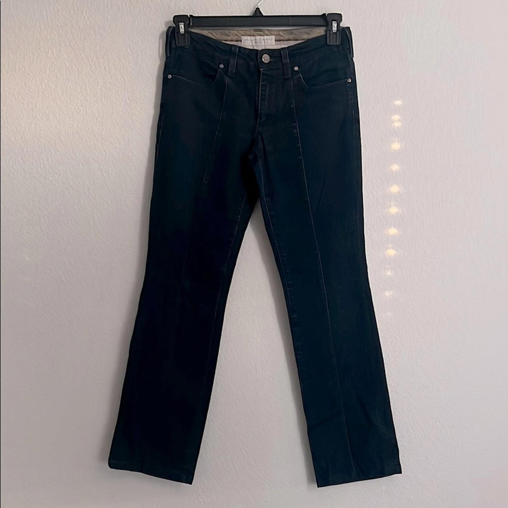 Stella McCartney Seamed Dark Wash Flare Mid-Rise Jeans, Size 26