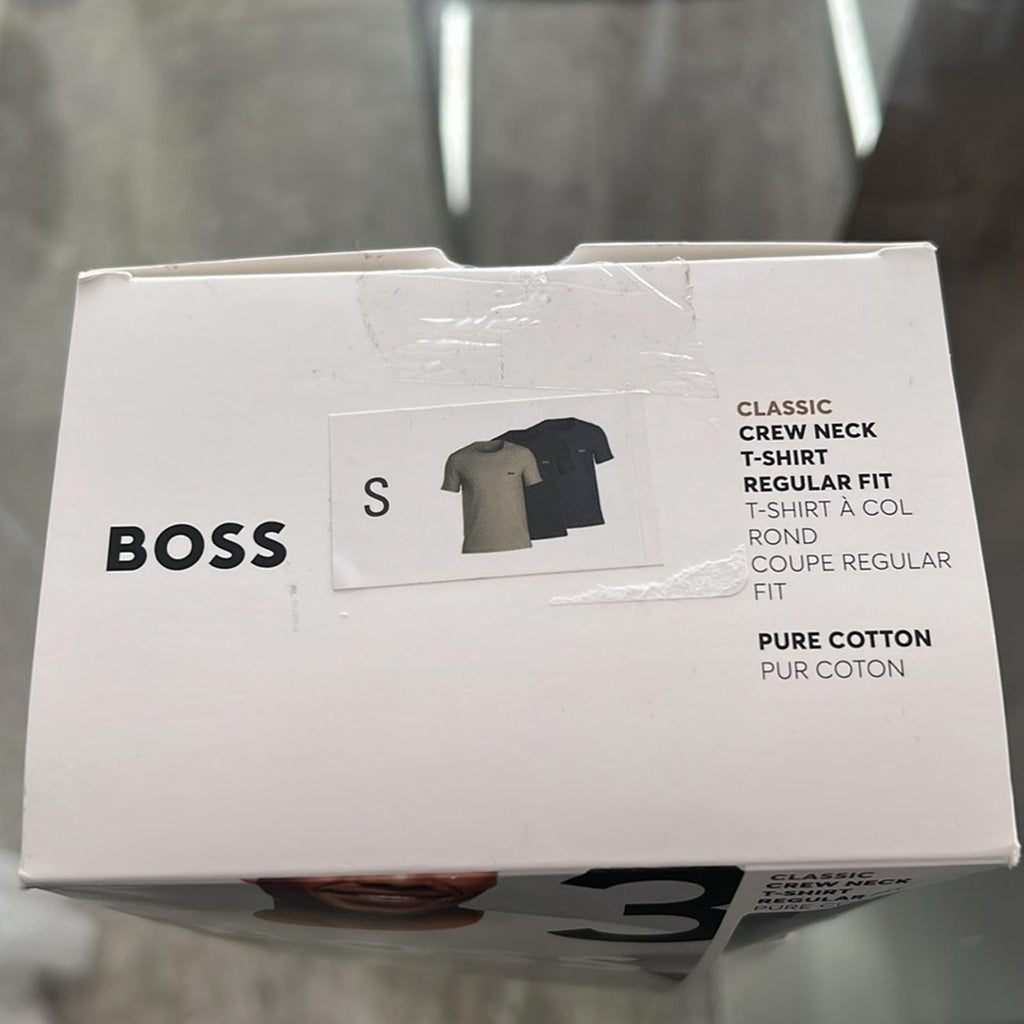 BOSS 3-Pack of Branded Underwear T-Shirts in Cotton Jersey Size S New in Box