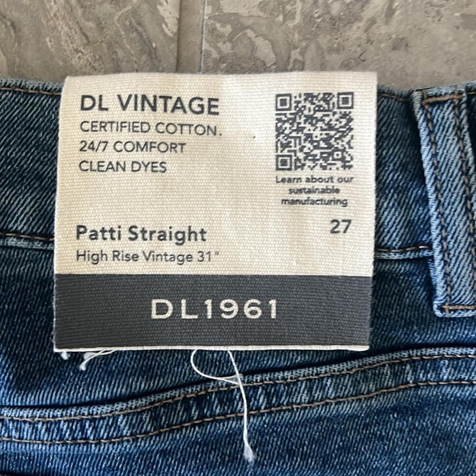 DL2961 Patti Straight High Rise Vintage 31” Jeans, Size 27 New w/Tag Retail $209