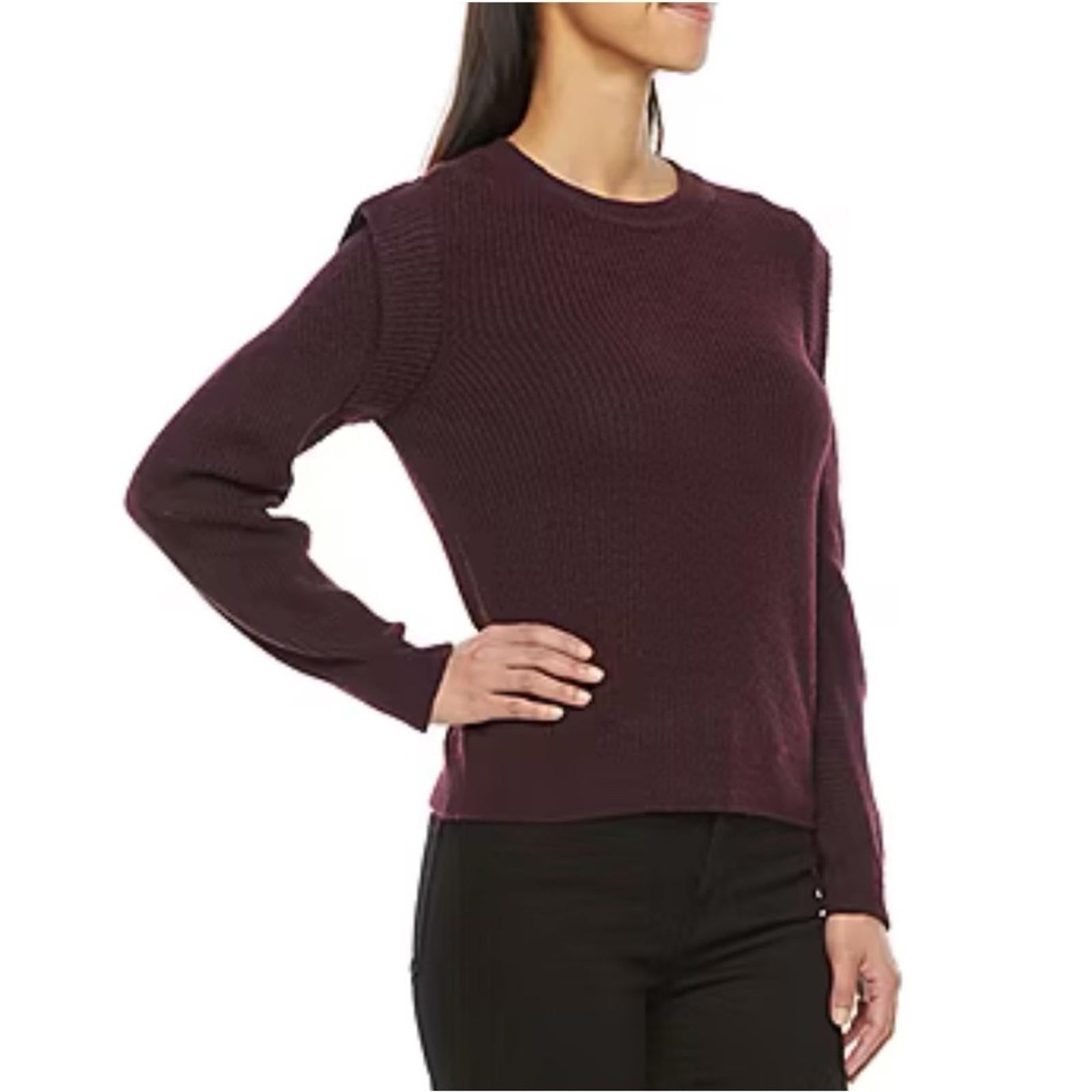 Worthington Crew Neck Long Sleeve Pullover, Classic Burgundy Size M New w/Tag
