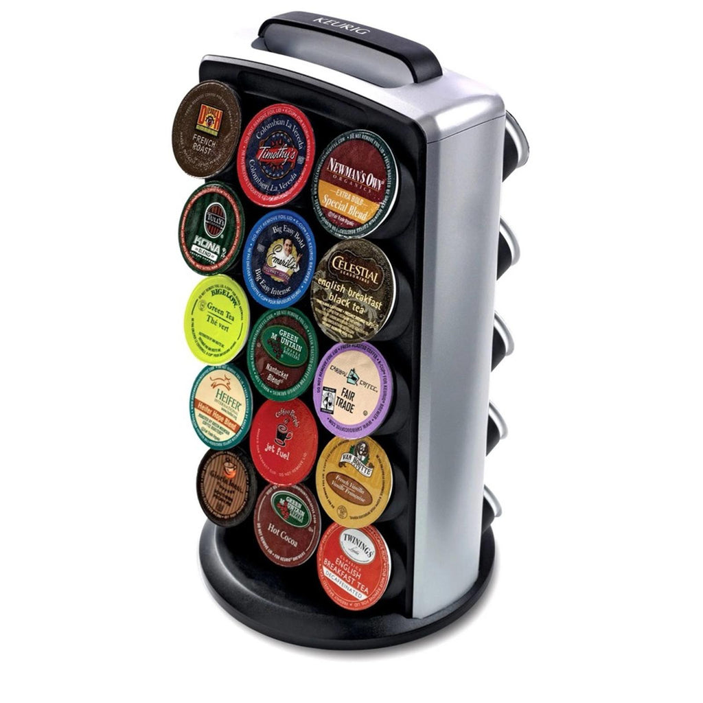 Keurig K-Cup Carousel - Stainless Steel an Black - Holds 30 Cups - Like New