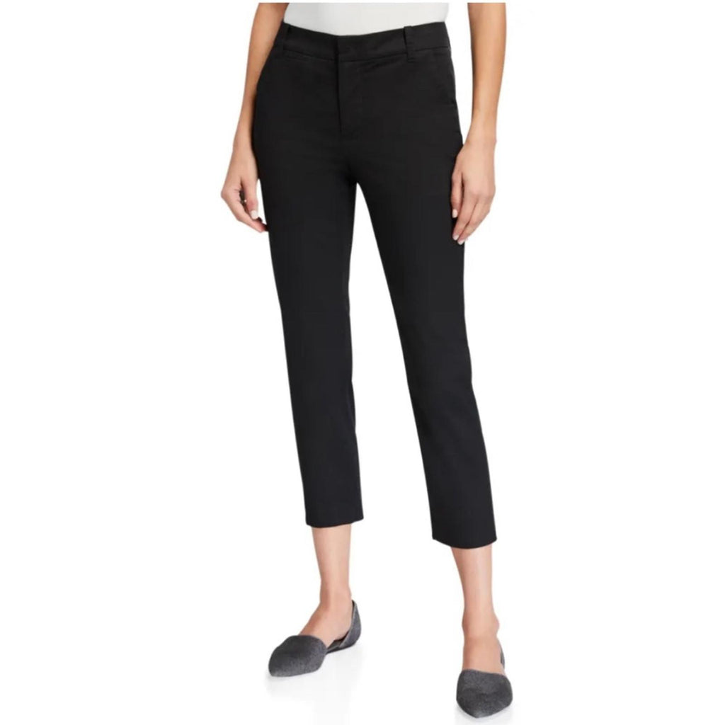 NWT Vince Coin-Pocket Straight-Leg Cropped Chino Pants Black Size 14 Retail $225