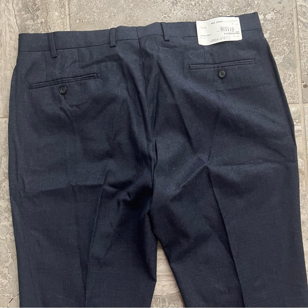 Calvin Klein Suit Separates Mabry Navy Dress Pants, Size 37 Waist, New w/Tag