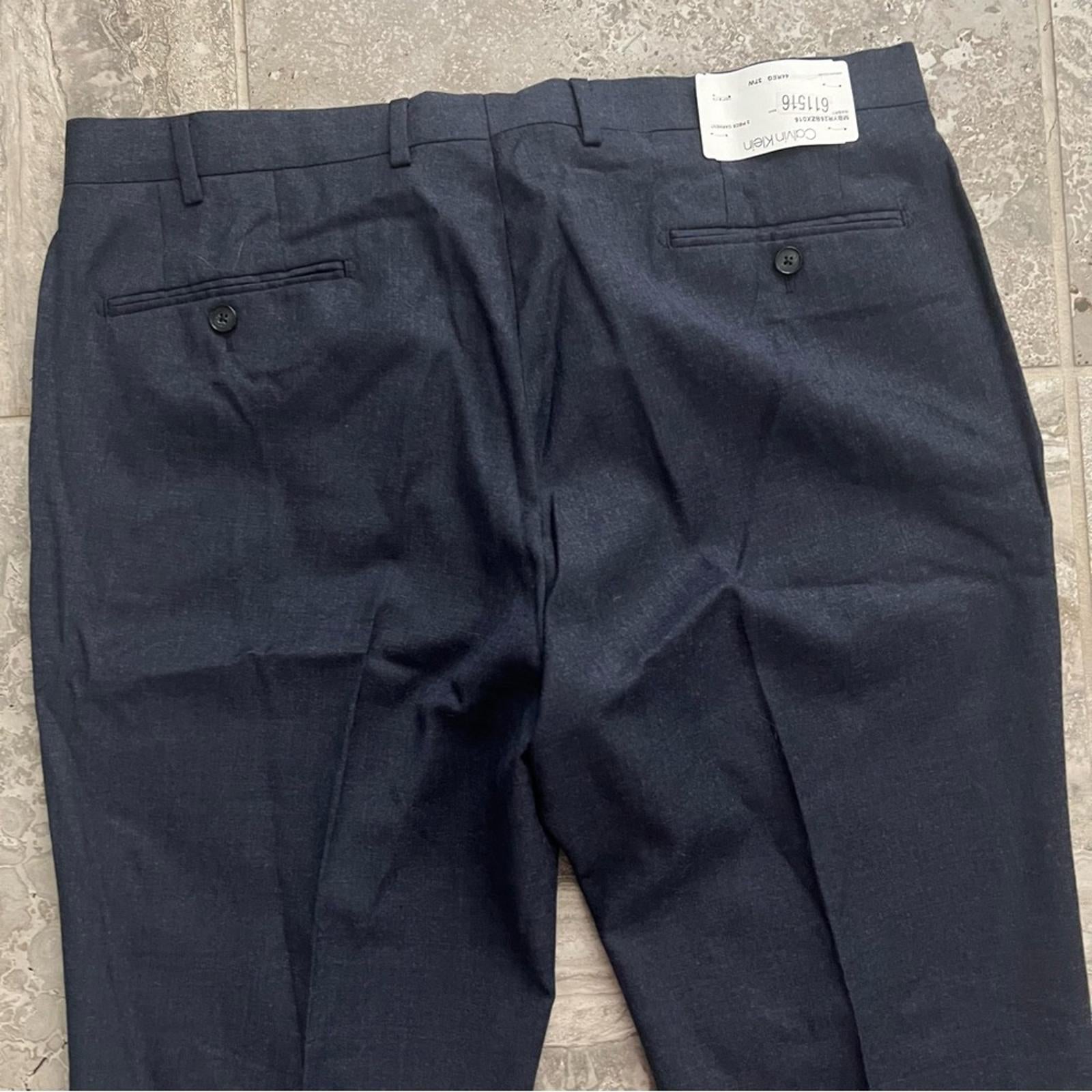 Calvin Klein Suit Separates Mabry Navy Dress Pants, Size 37 Waist, New w/Tag