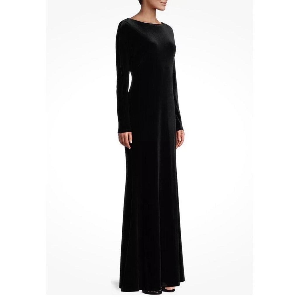 Donna Karan NY Jewel Low Back Velvet Gown in Purple, Size 10 NEW w/Tag $450