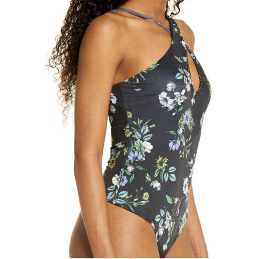 AFRM Bodysuit Celyn Sleeveless, Spring Noir Bouquet Size M New w/o Tag