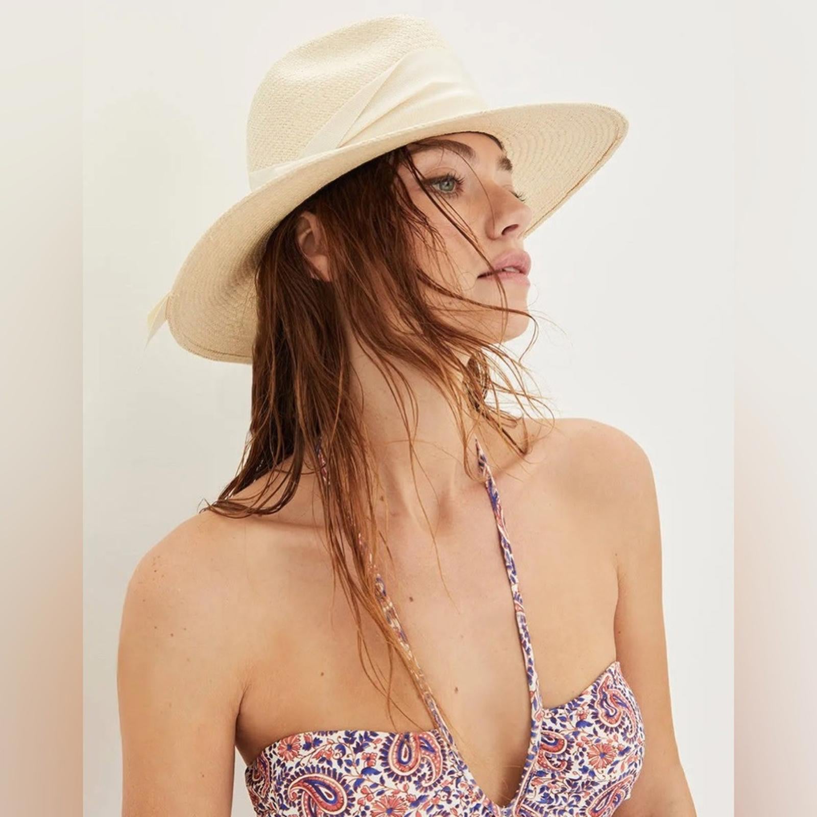 Veronica Beard Hazina Halter Swimsuit in Watermelon/Blue Size L New w/Tag $328