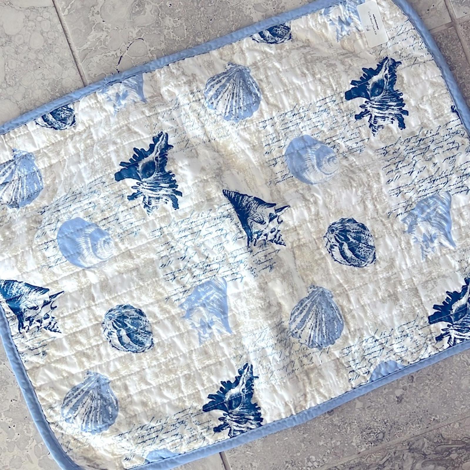 x2 Lauren Ralph Lauren Standard Pillow Sham, Sea Shell Theme- Beach NEW