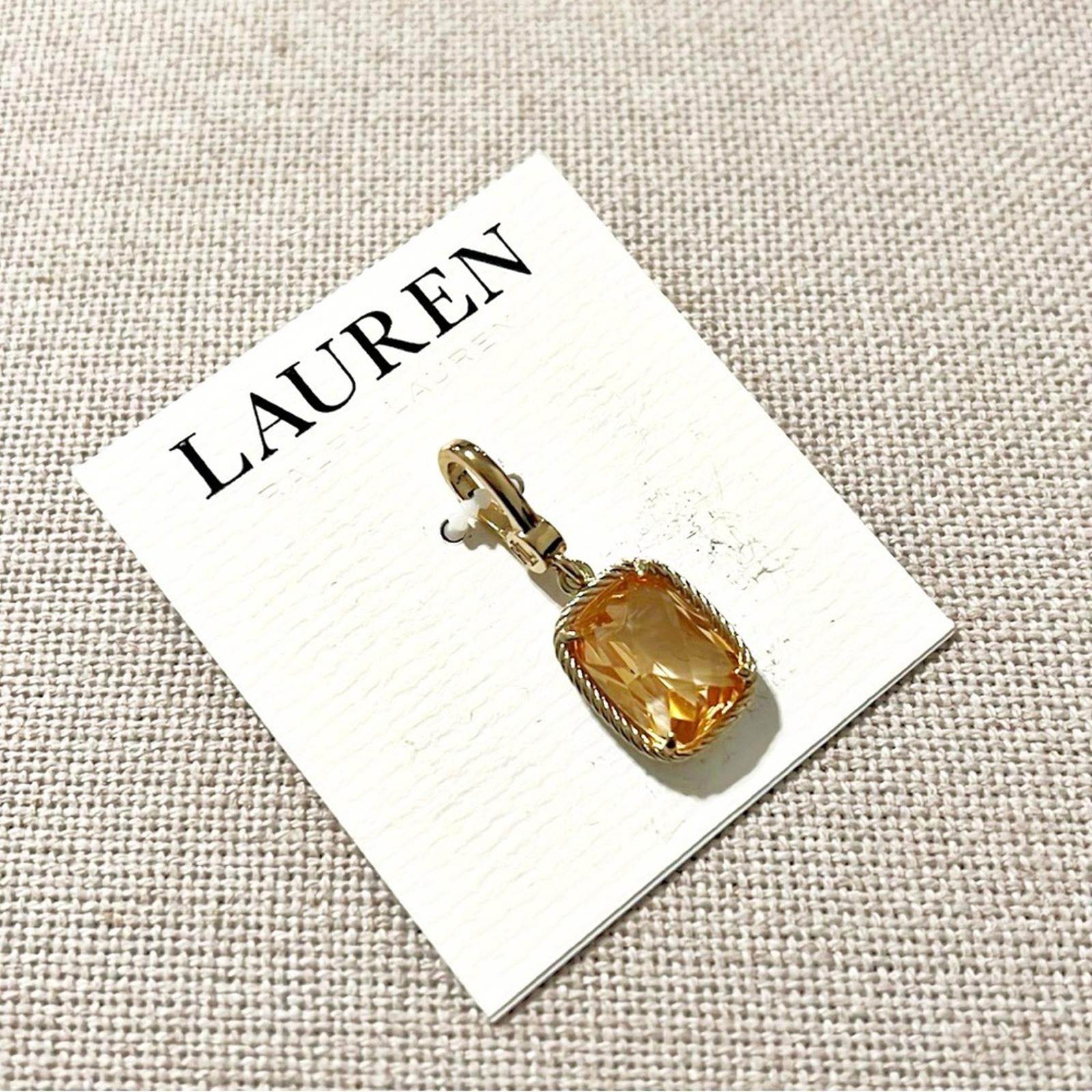 Lauren Ralph Lauren Gold-Tone Necklace Pendant, New with Tag