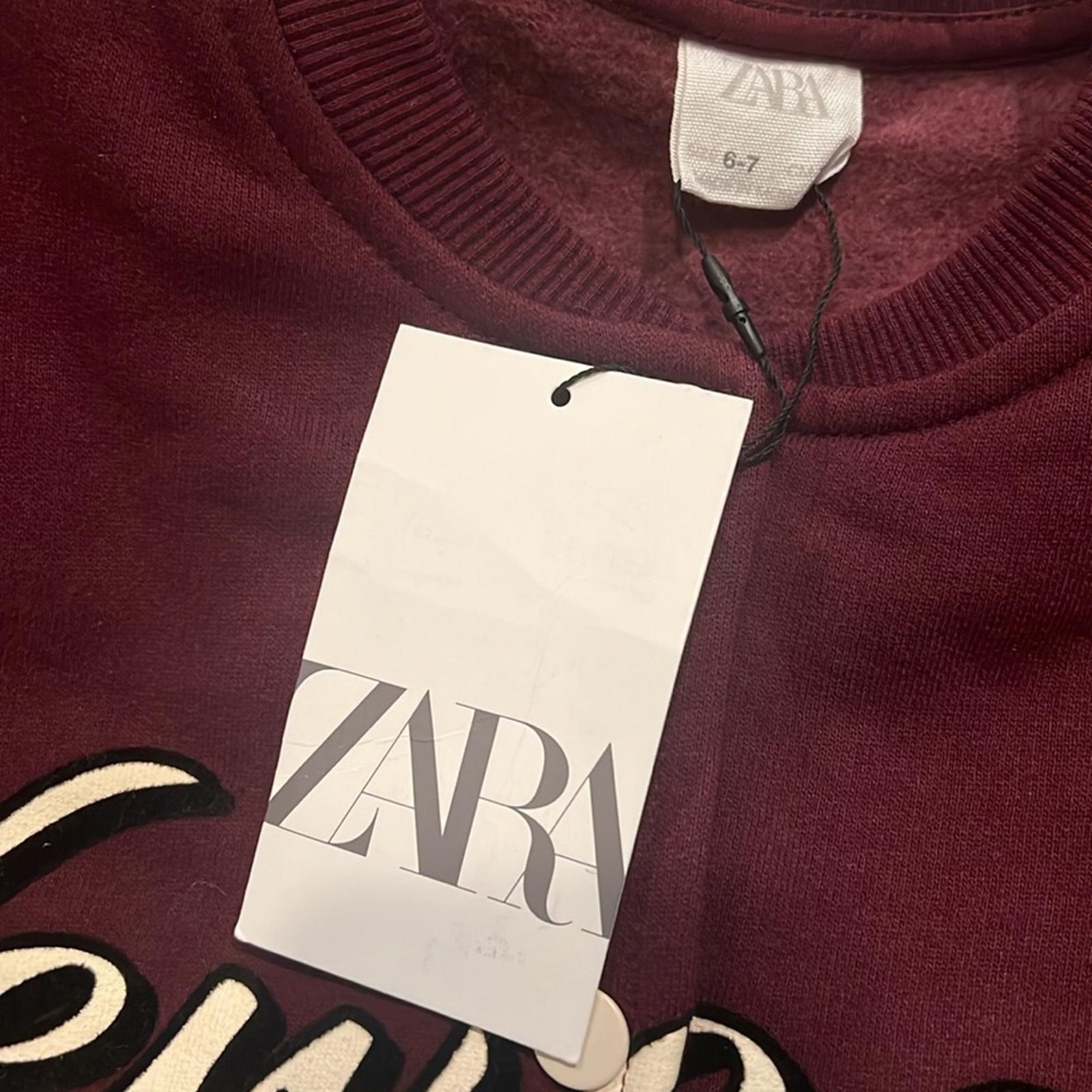 ZARA Kids New York Burgundy College Jacket, Unisex Size 6-7 NWT