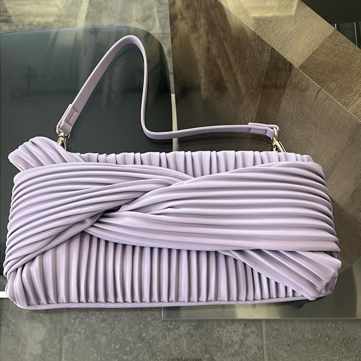 JASON WU Corrie Medium Clutch in Purple, New w/Tag