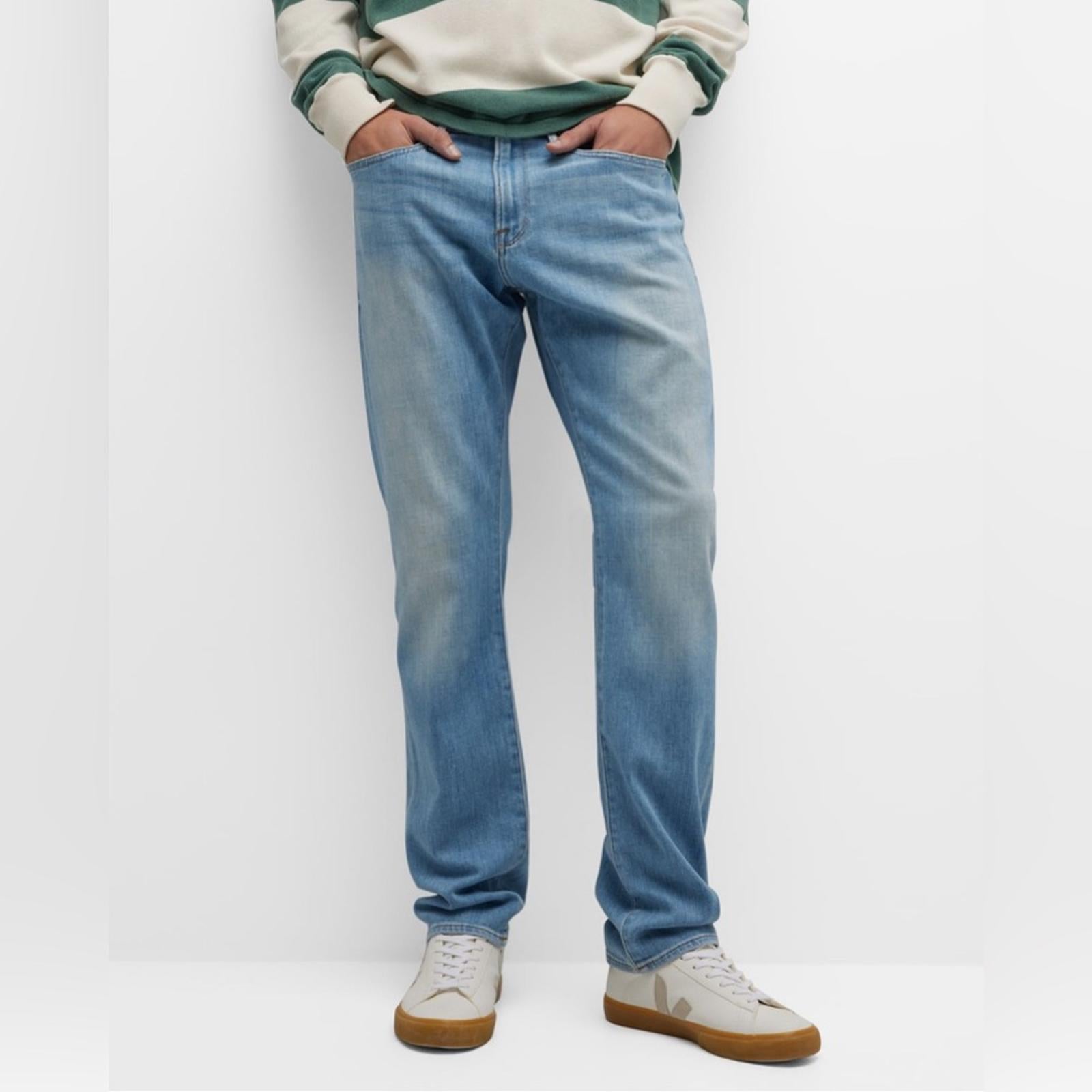 FRAME L’Homme Slim Denim Jeans, Blue Size 33 Retail $208