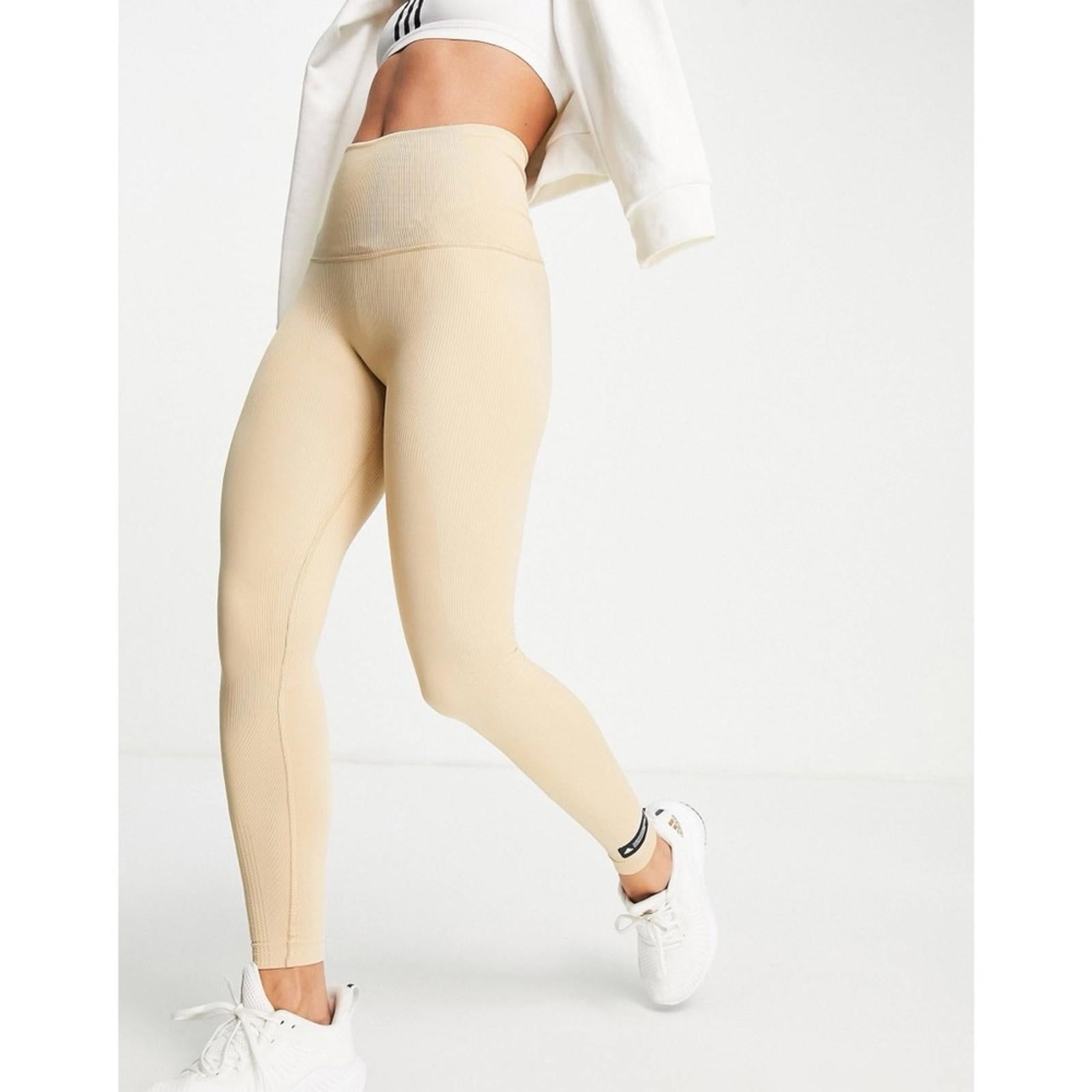 Adidas Formotion Training Sculpt Seamlessly Hazy Beige Tights, Plus Size 3X NWT
