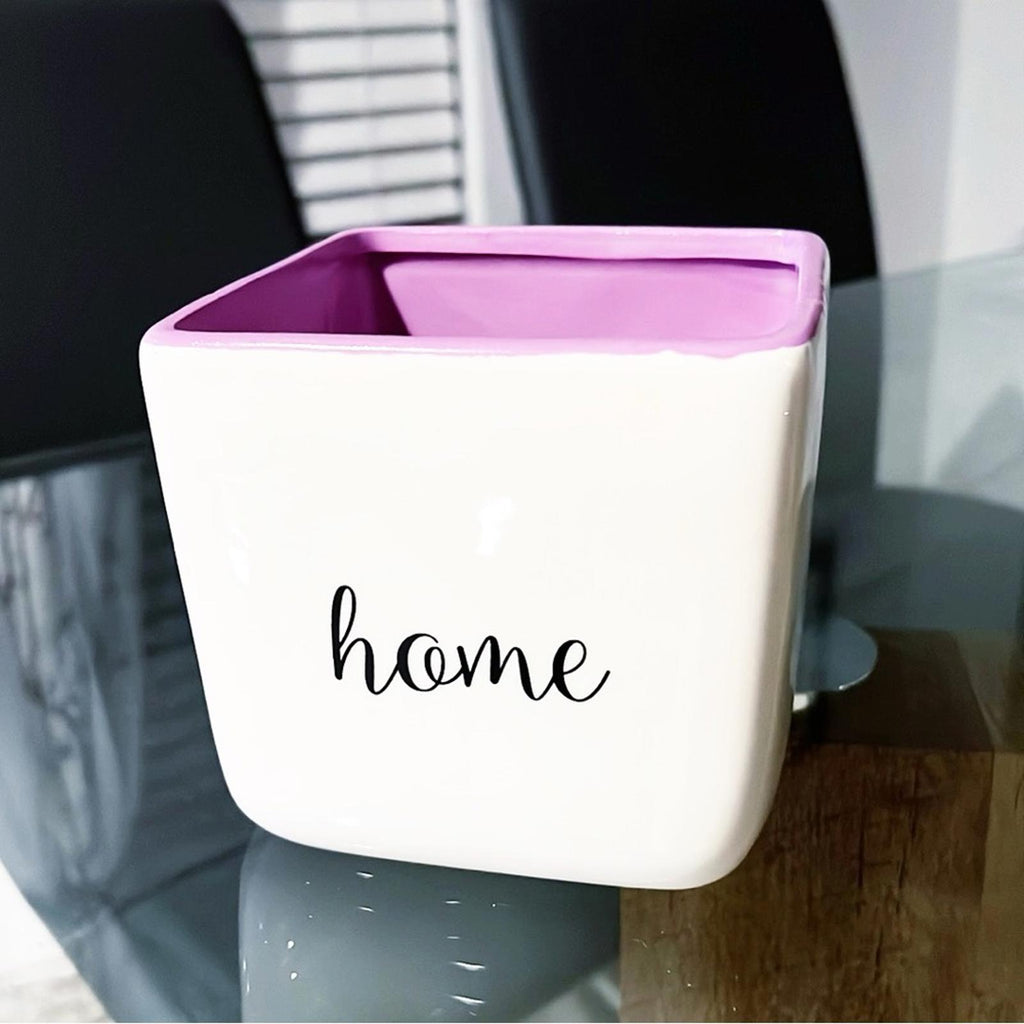 Purple Hello Sunshine “Home” Vase NEW