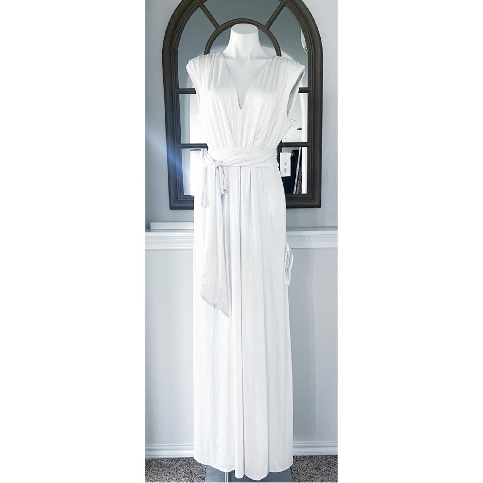 Dress the Population Krista Plunge Neck Side Slit Gown, NWT, Size XXL