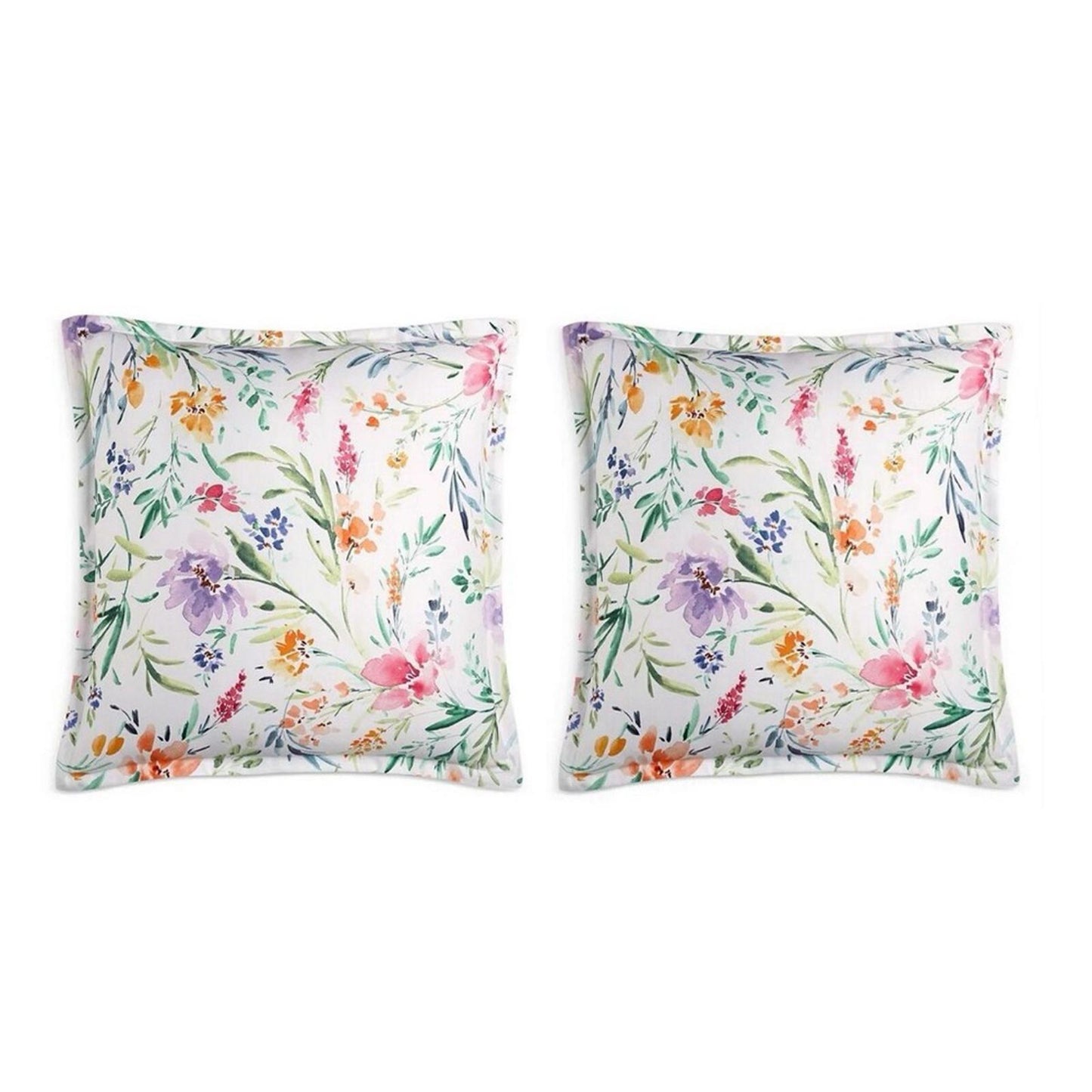 2 SKY Pastel Perennials Floral Euro Shams in Multi, New in Box $145