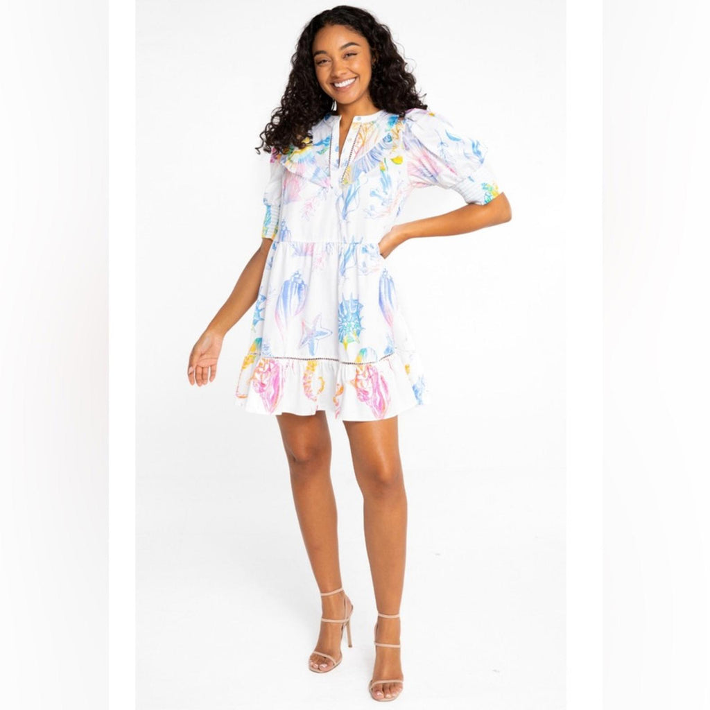 Alden Adair Kaiya Dress in Pacific Allover, Size XS New in Packaging