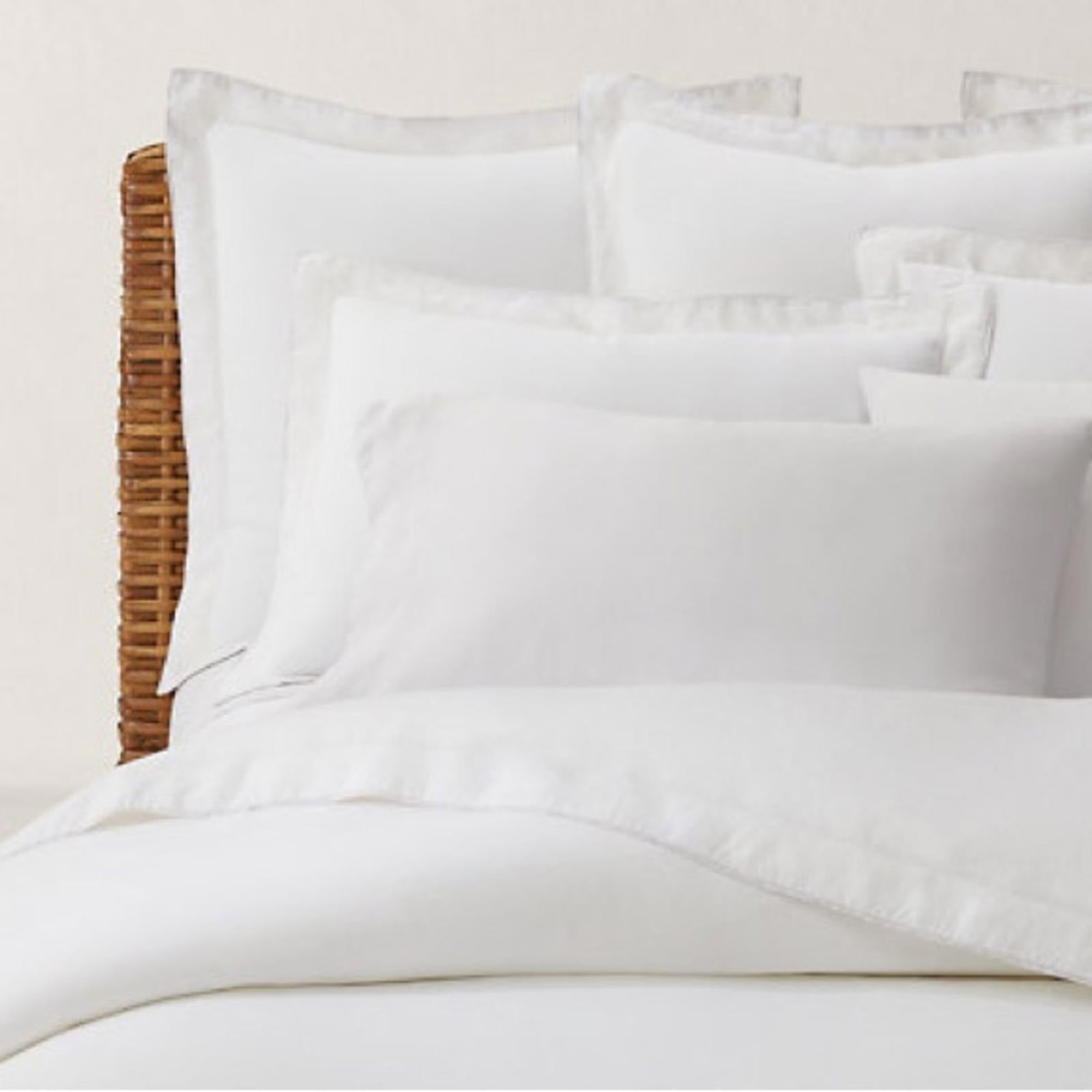 Ralph Lauren RL Linen Contrast Euro Sham, New w/Tag Retail $185