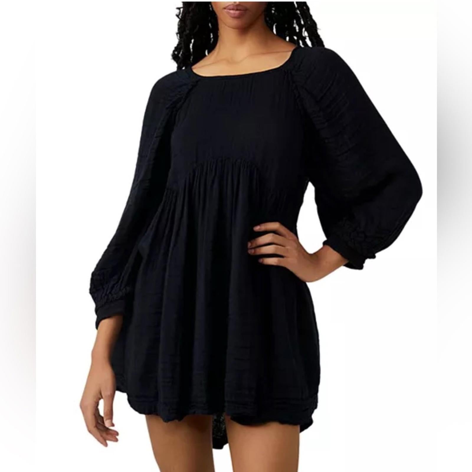 Free People Adler Tunic in Black, Size Small with Tag