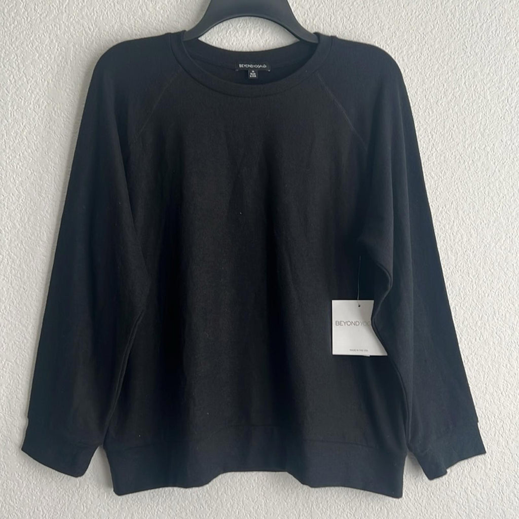Beyond Yoga Plus Raglan Sleeve Bopo Pullover in Black, NWT, Size 1X