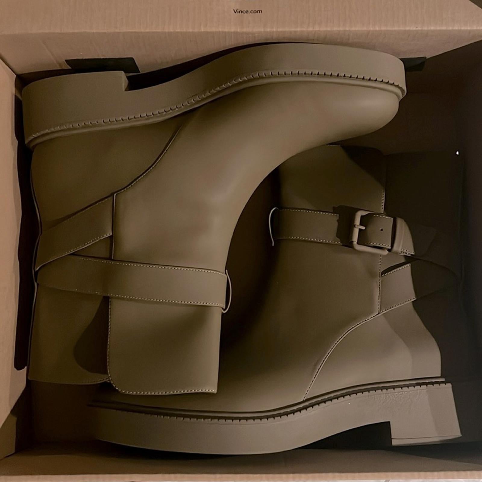 Vince Kaelyn Waterproof Boots in Cypress Green, Size 11, New in Box w/Dust Bag