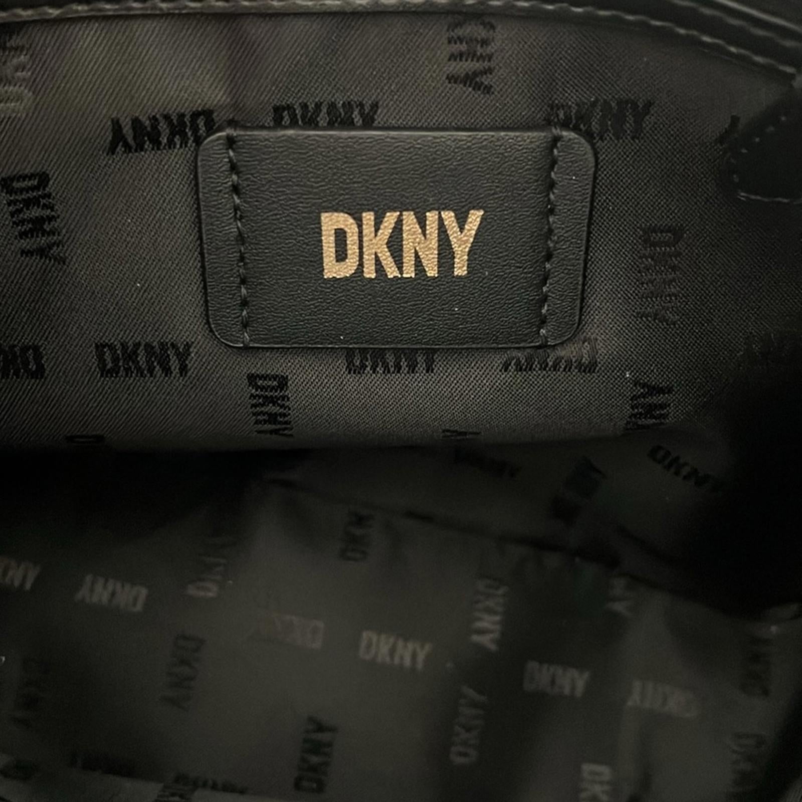 DKNY Penelope Small Flap Crossbody in Black/Gold, Retail $168