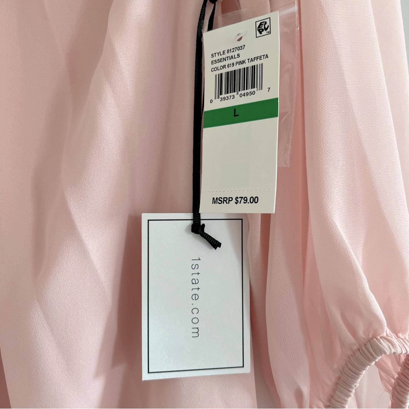 1.State Pink Off-the-Shoulder Halter Neck Blouse Size L New w/o Tag $79.00