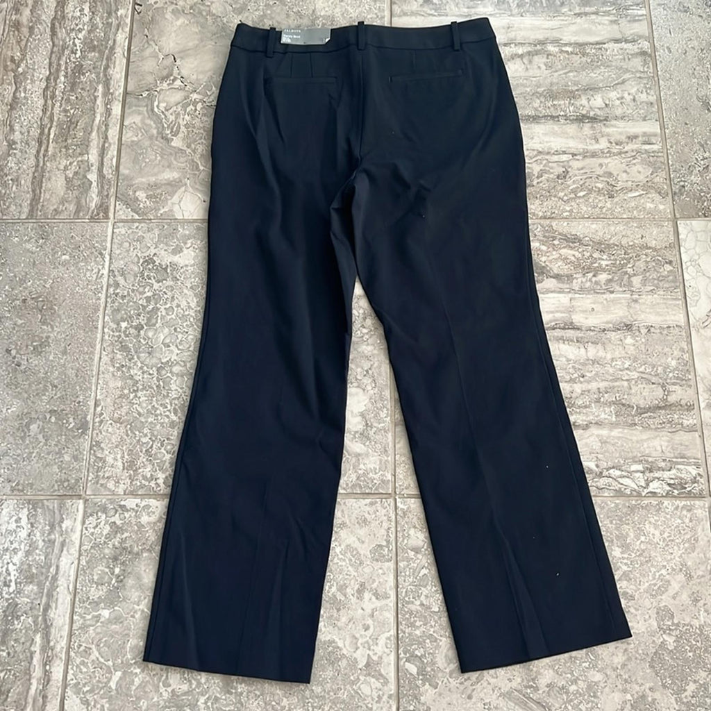 NEW Talbots Bi-Stretch Barely Boot Black Pants, Curvy Fit Size 14 New w/Tag $109