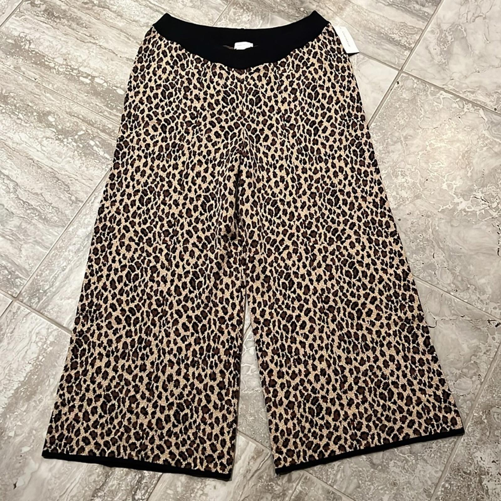 Charter Club Mid-Rise Sweater Elastic Waist Animal Print Pants, Size XXL NEW