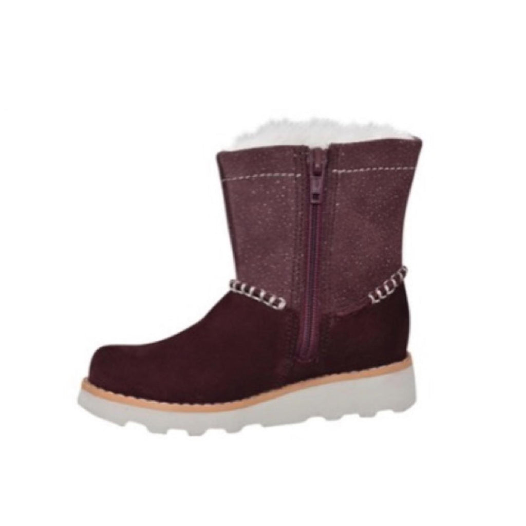 NEW Clark’s Crown Piper Burgundy Suede Leather Boots, Size UK 4.5F, US 5M £42