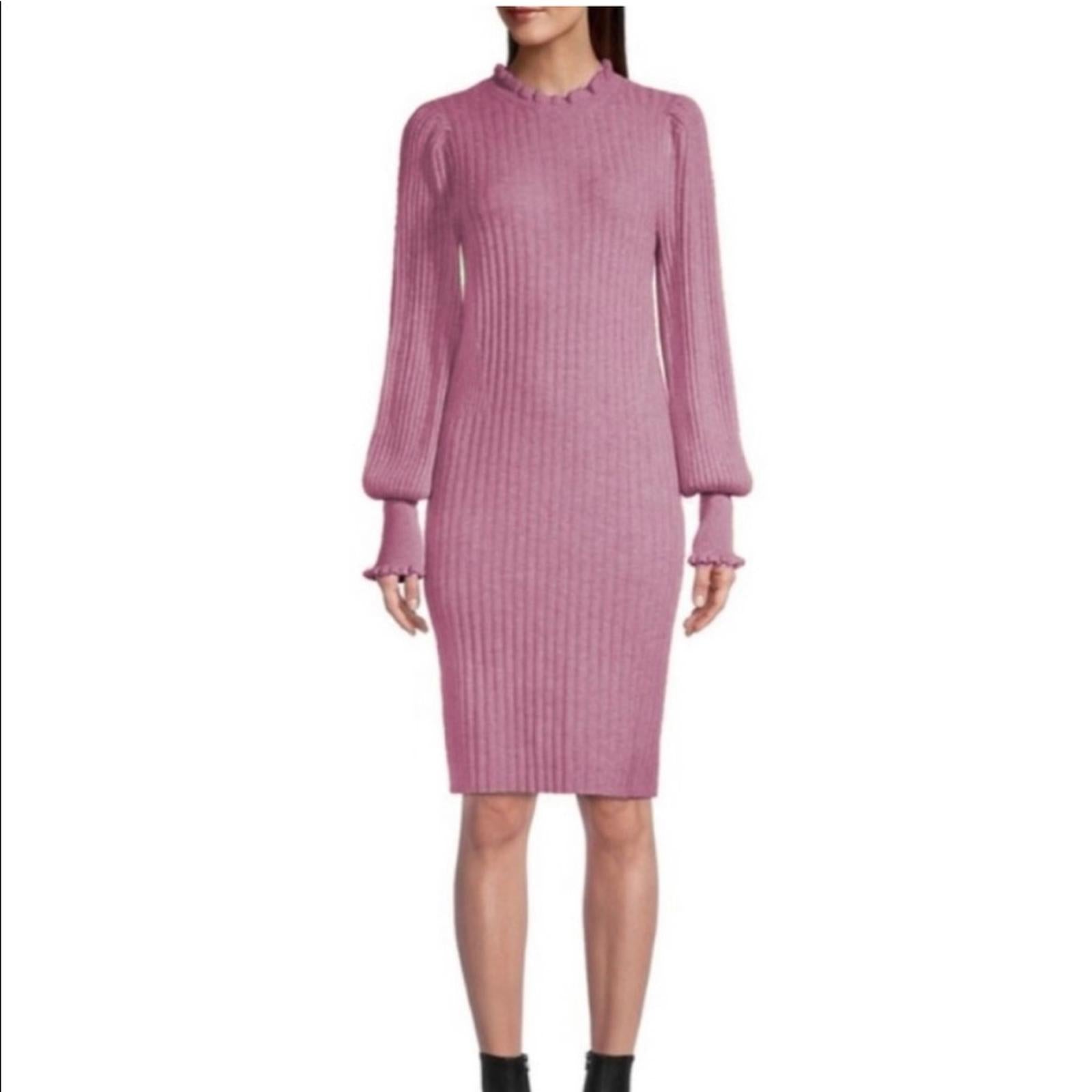 Ellie Tahari Cashmere Balloon Sleeve Sweater Dress Size S New w/Tag