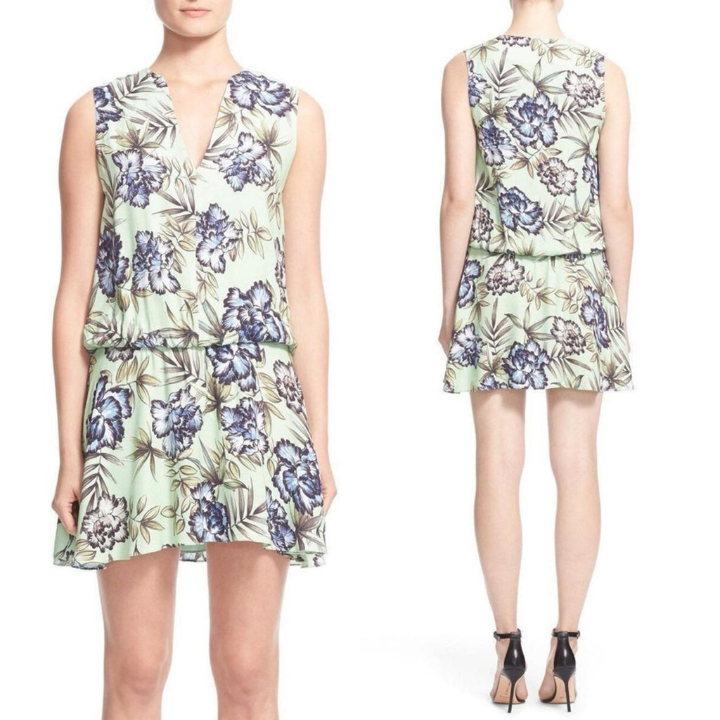 Alice+Olivia Brook Oasis Floral-Mint Dress, Multi Colors, Size 2 EXCELLENT! $298