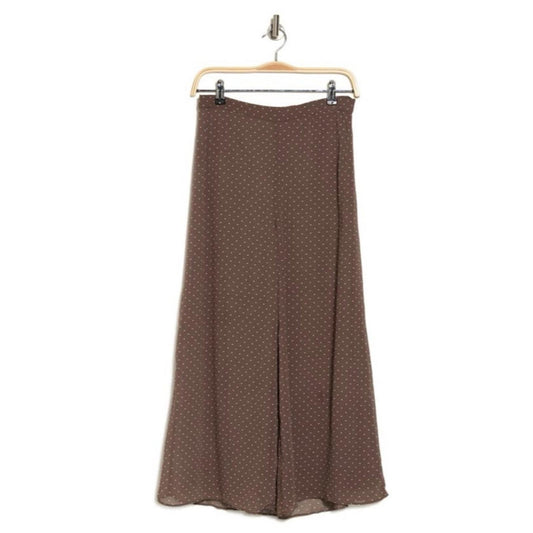 1.STATE High Waist Wide Leg Culotte Pants, Mocha/ Ivory, New, Size XL