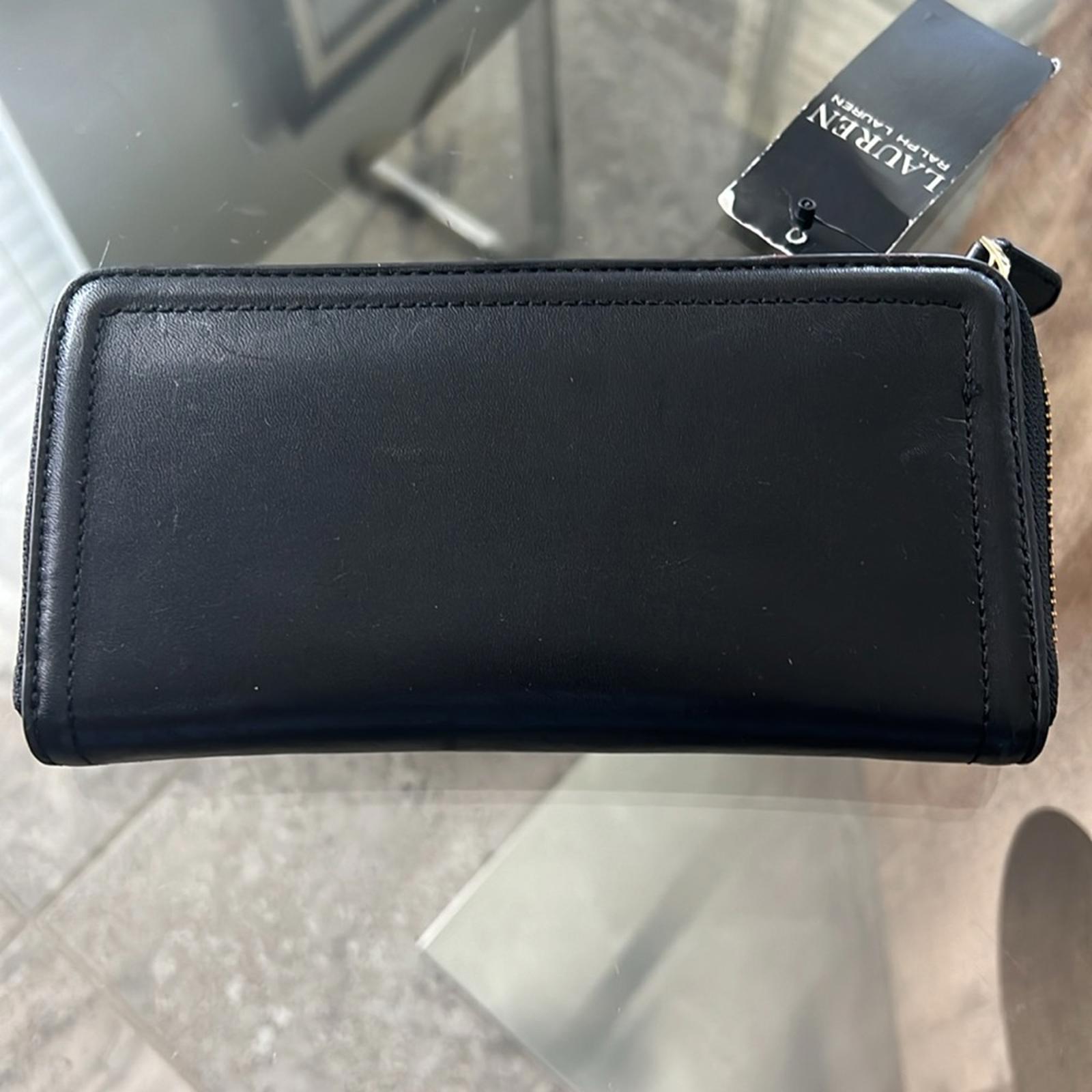 Ralph Lauren Leather Continental Wallet in Black, New w/Tag Retail $150 SOLD OUT