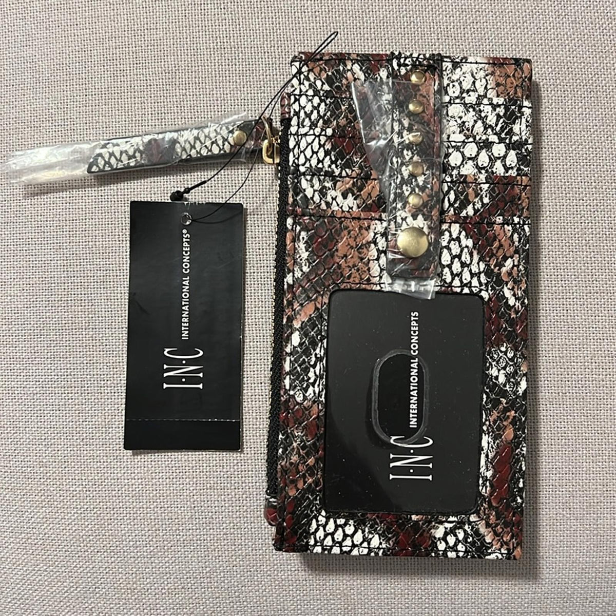 I.N.C. Hazell Cardcase in Watercolor Snake, New w/Tag