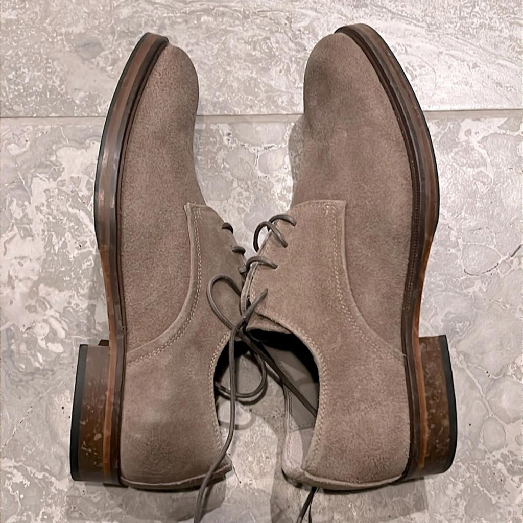 ALLSAINTS Apollo Lace Up Derby Dress Shoes in Dark Taupe, Size EU41 US8 NWT $300