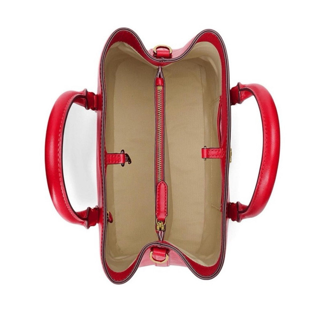 Lauren Ralph Lauren Marcy 26 Small Satchel in Red, NEW w/Tag Retail $350