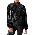 Sanctuary Sloan Sequined Lightweight Bomber Jacket in Black, Size XL NEW $159