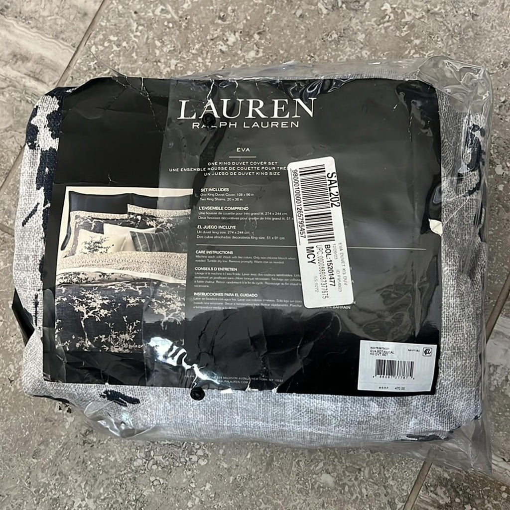 Lauren Ralph Lauren Eva Botanical Duvet Cover Set, Size King, NEW (Open Box)