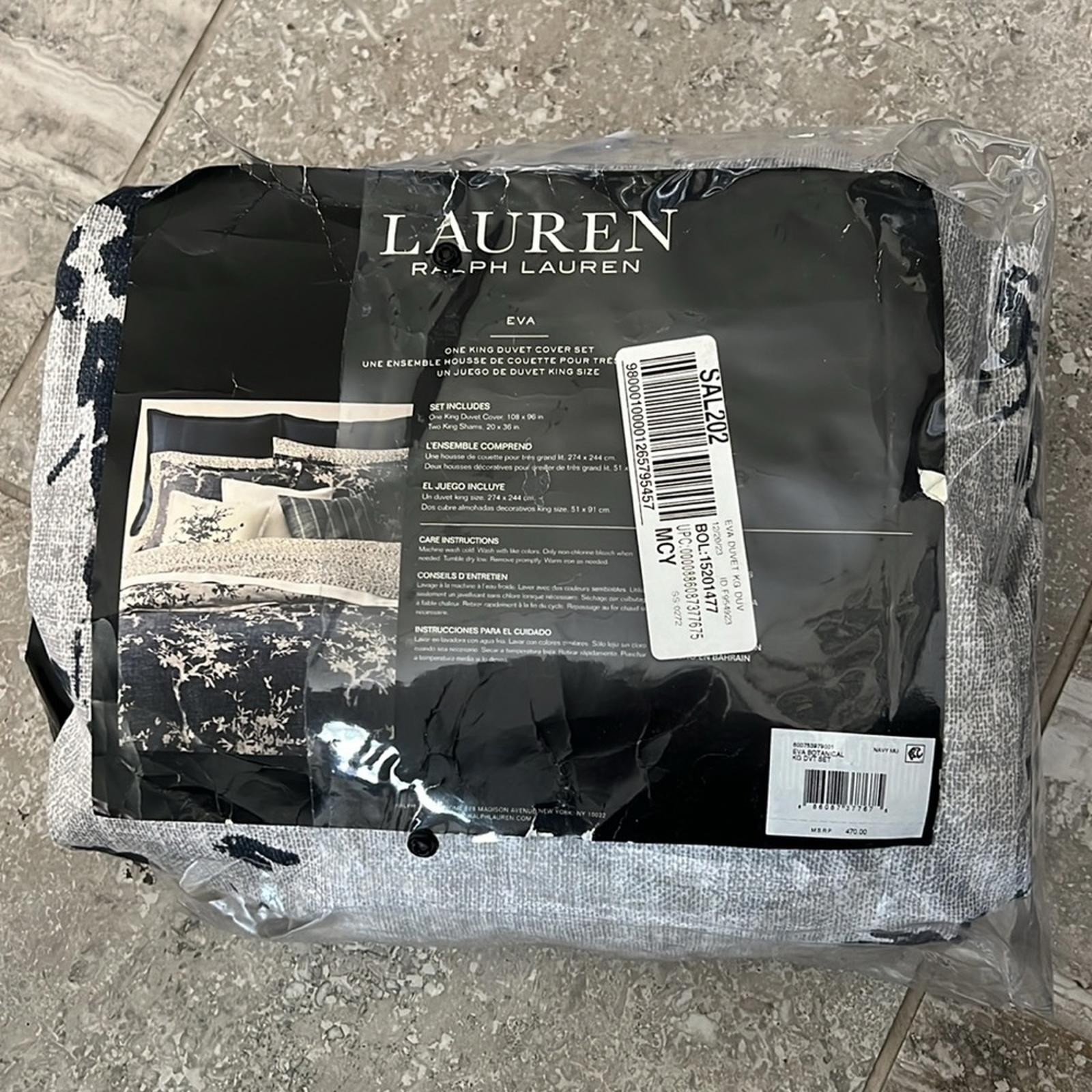 Lauren Ralph Lauren Eva Botanical Duvet Cover Set, Size King, NEW (Open Box)