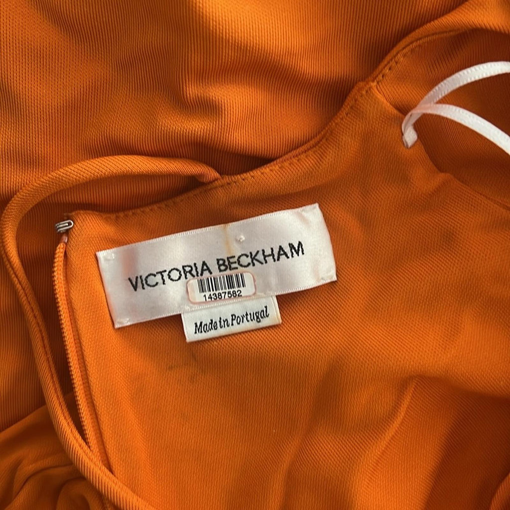 Victoria Beckham Dress in Burnt Orange, Size UK8 US4 Retail $1350