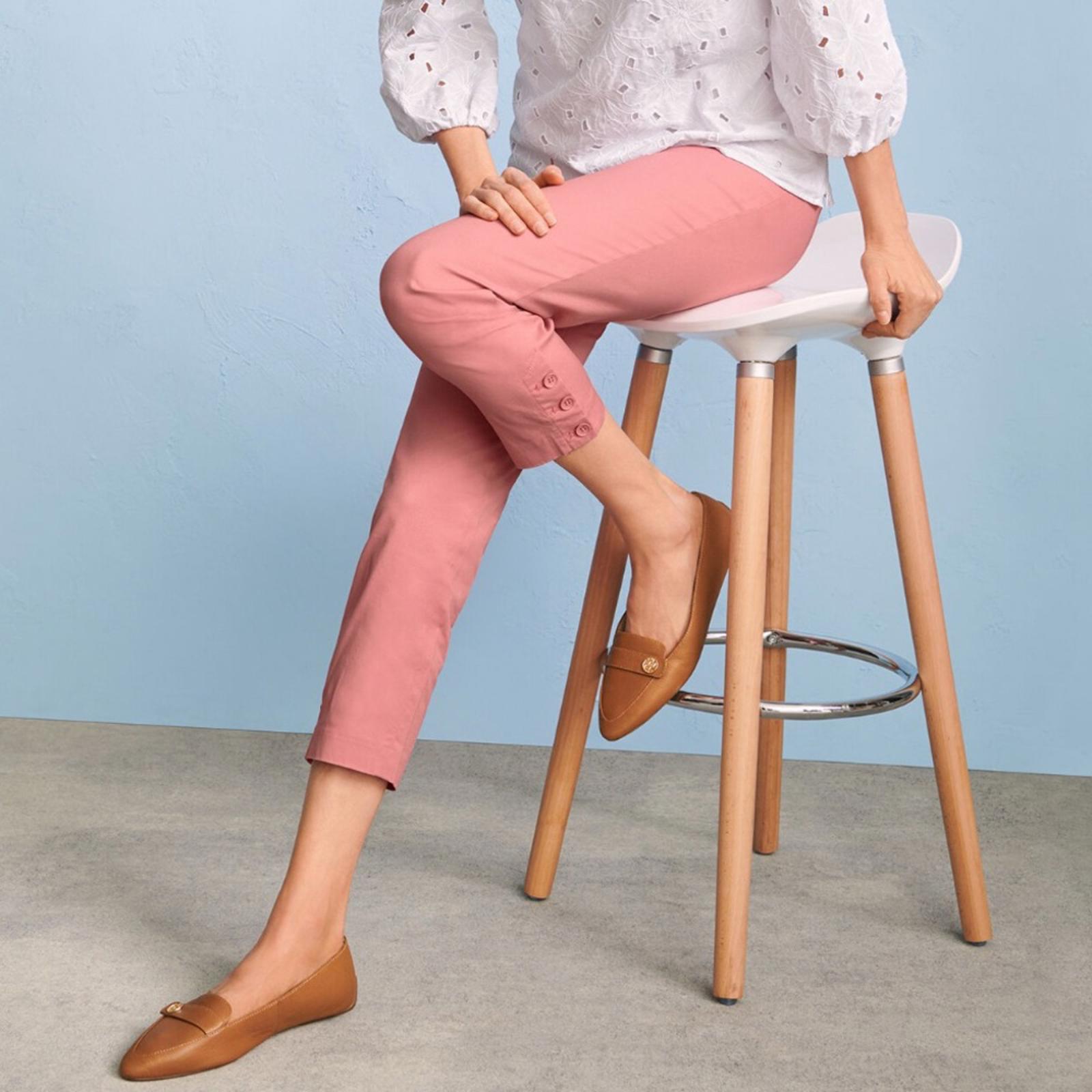 Talbots Beige Straight Leg Perfect Crop Pants, Size 12 New w/Tag