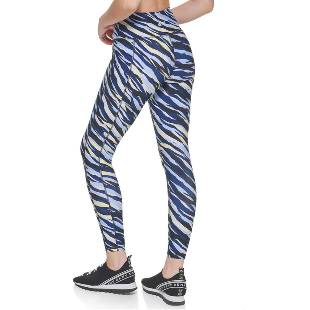 DKNY Sport High Waist 7/8 Performance Leggings Hydrangea Heatwave, Size S NWT
