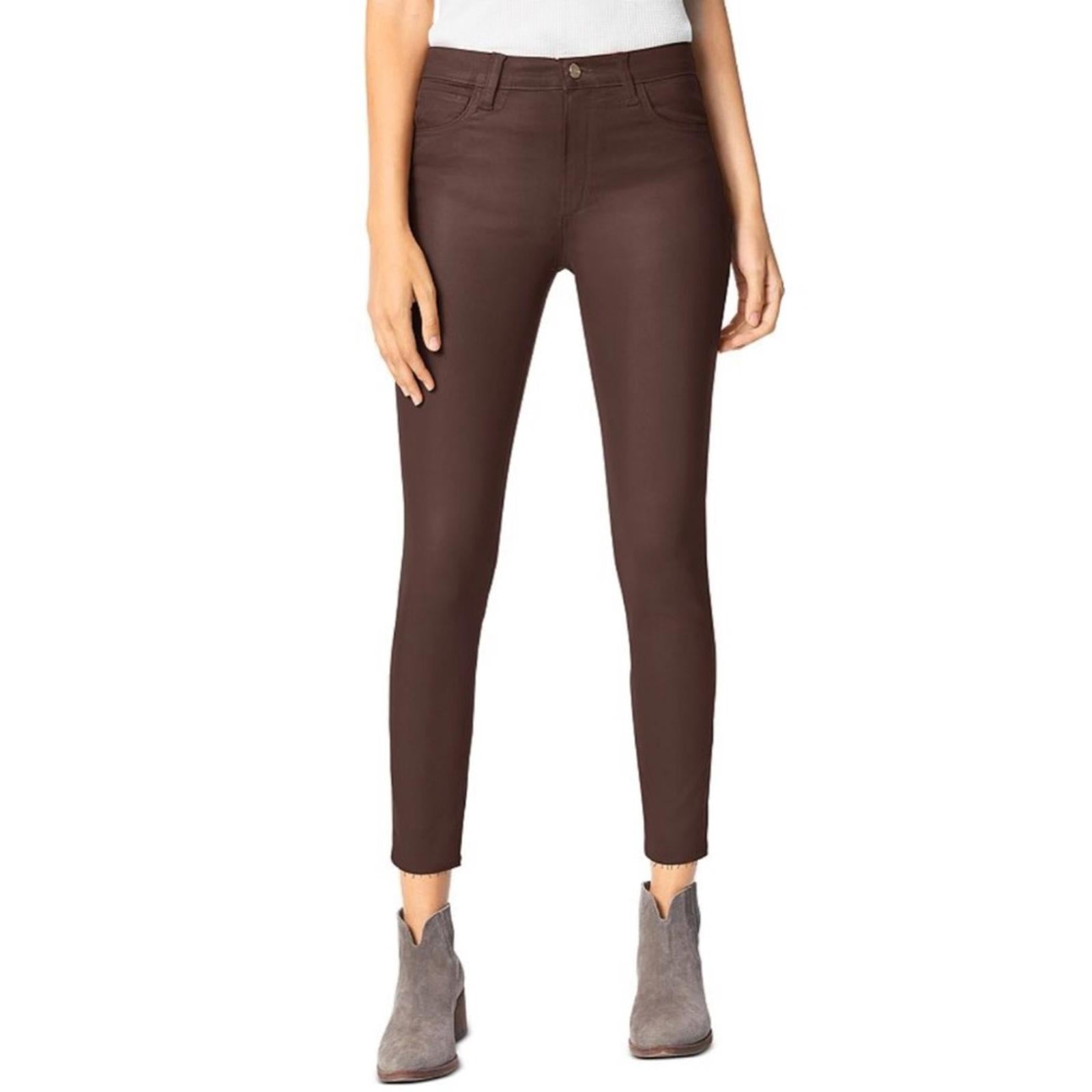 Joe’s The Charlie Coated Ankle Skinny Jeans in Cocoa Bean, NWT, Size 25