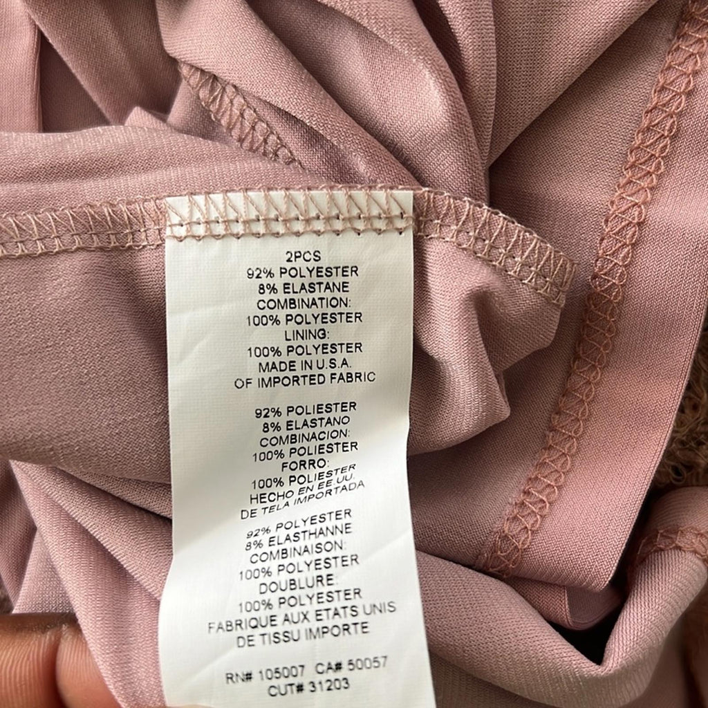 Marina Lace & Sequined Cocktail Dress in Blush Pink, Size 8 New w/Tag $189