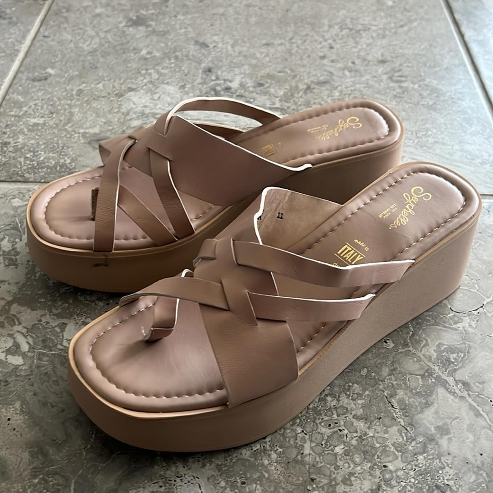 Seychelles Rock Steady Sandals in Blush Leather, Size 11 NEW w/o Box